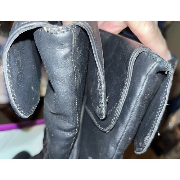 Rampage Ellesandra Faux Leather Knee High Boot BLACK Smooth Size 8 M, side Zip - Picture 11 of 16